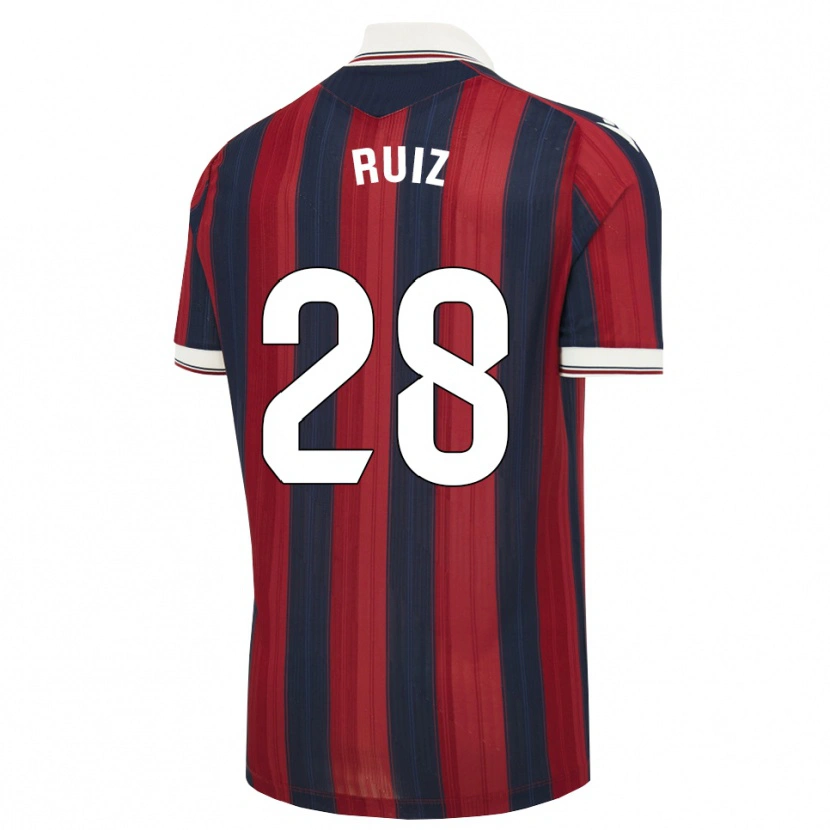 Danxen Børn Joan Ruiz #28 Midnatsblå Rød Hjemmebane Spillertrøjer 2026/27 Trøje T-Shirt