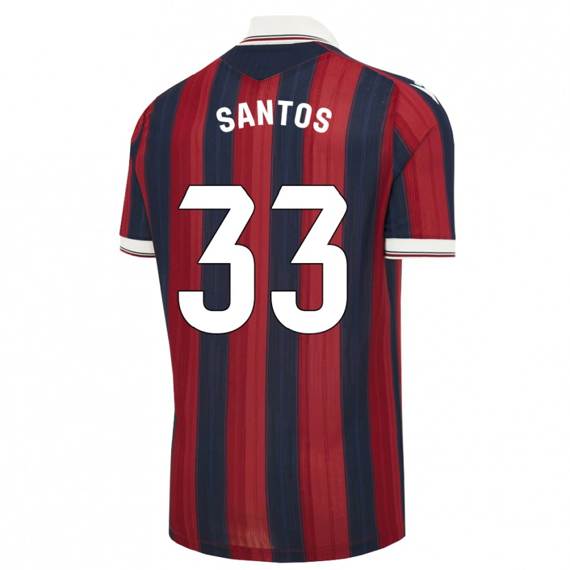 Danxen Børn Marc Santos #33 Midnatsblå Rød Hjemmebane Spillertrøjer 2026/27 Trøje T-Shirt