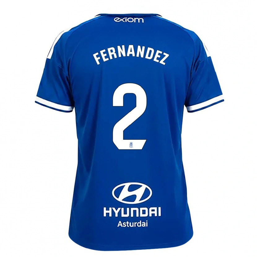 Danxen Børn Adrián Fernández #2 Mediumblå Hvid Hjemmebane Spillertrøjer 2026/27 Trøje T-Shirt