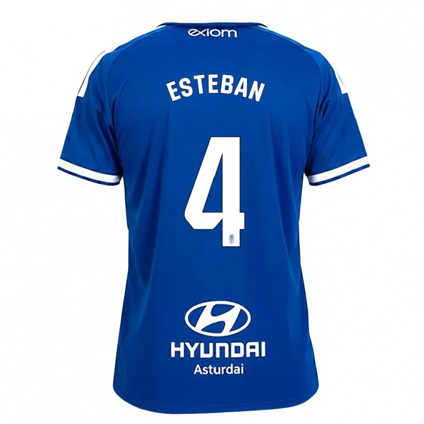 Danxen Børn Marco Esteban #4 Mediumblå Hvid Hjemmebane Spillertrøjer 2026/27 Trøje T-Shirt