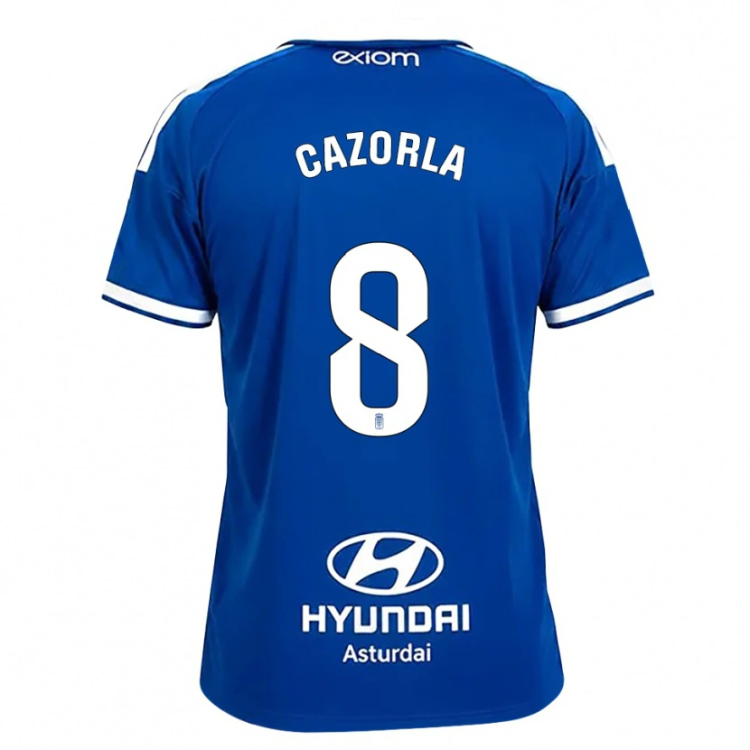 Danxen Børn Santi Cazorla #8 Mediumblå Hvid Hjemmebane Spillertrøjer 2026/27 Trøje T-Shirt