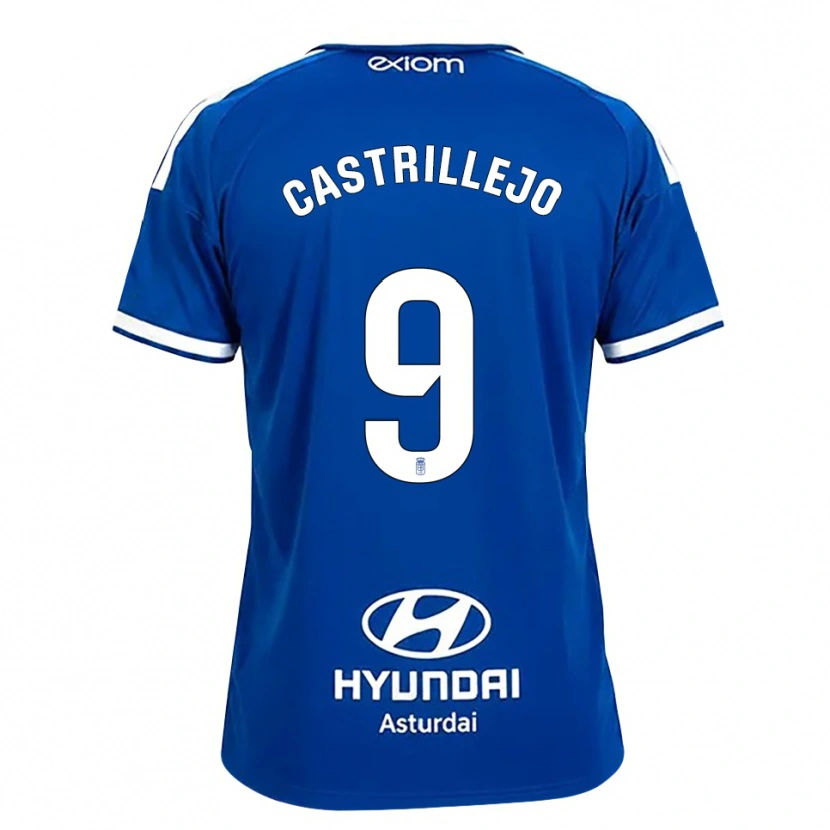 Danxen Børn Guillermo Castrillejo #9 Mediumblå Hvid Hjemmebane Spillertrøjer 2026/27 Trøje T-Shirt