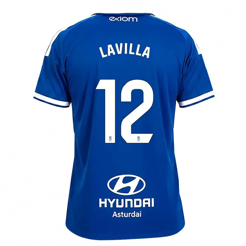 Danxen Børn Martín Lavilla #12 Mediumblå Hvid Hjemmebane Spillertrøjer 2026/27 Trøje T-Shirt