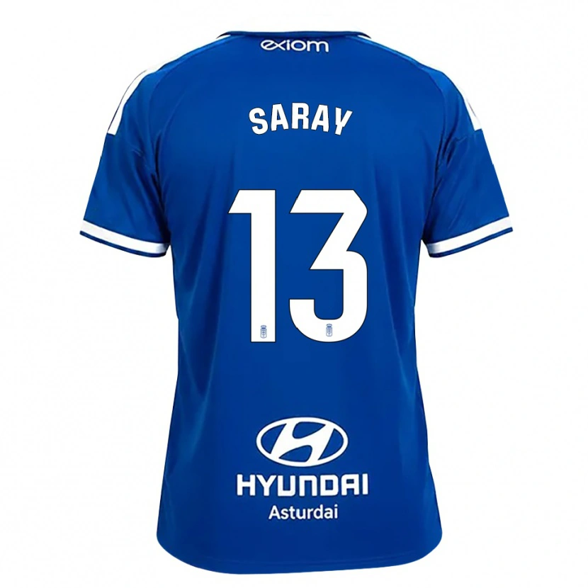 Danxen Børn Saray Vázquez Alonso #13 Mediumblå Hvid Hjemmebane Spillertrøjer 2026/27 Trøje T-Shirt