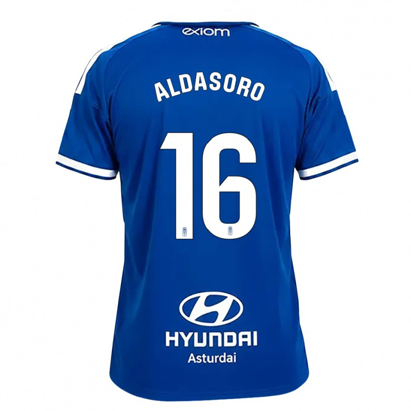 Danxen Børn Aritz Aldasoro #16 Mediumblå Hvid Hjemmebane Spillertrøjer 2026/27 Trøje T-Shirt