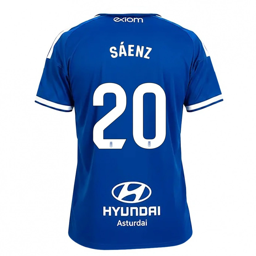 Danxen Børn Pablo Sáenz #20 Mediumblå Hvid Hjemmebane Spillertrøjer 2026/27 Trøje T-Shirt