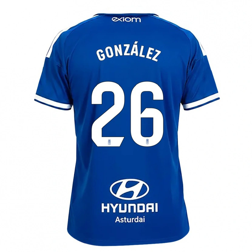 Danxen Børn Miguel González #26 Mediumblå Hvid Hjemmebane Spillertrøjer 2026/27 Trøje T-Shirt