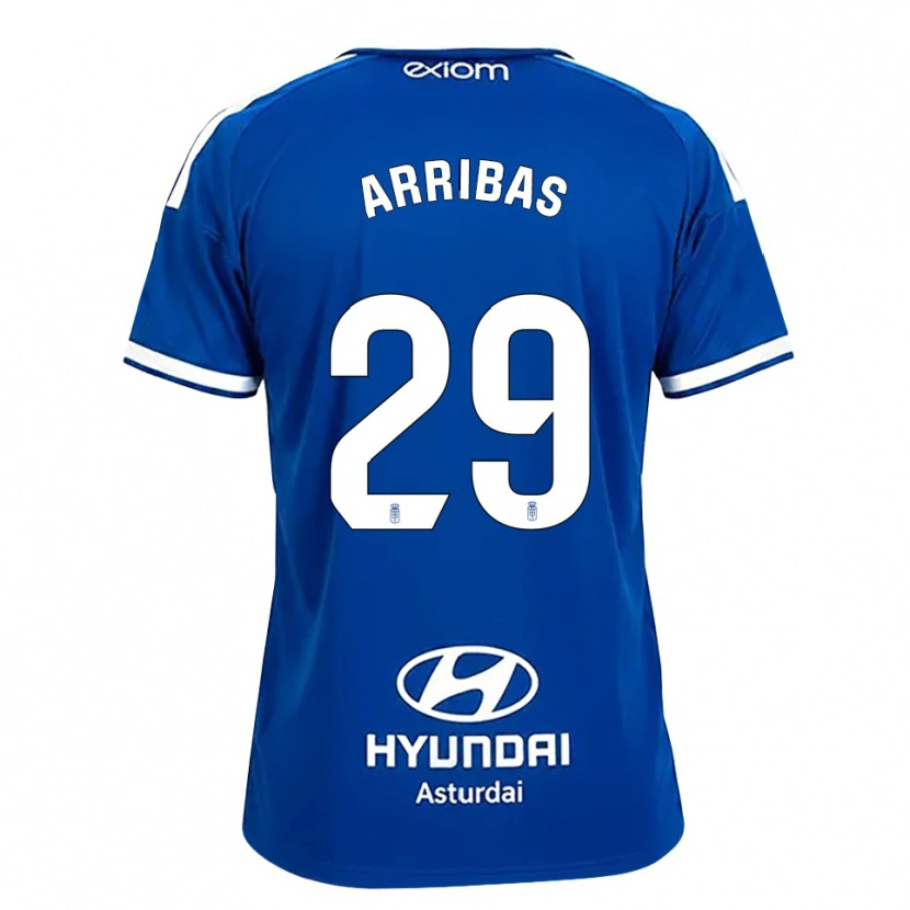 Danxen Børn Arturo Arribas #29 Mediumblå Hvid Hjemmebane Spillertrøjer 2026/27 Trøje T-Shirt