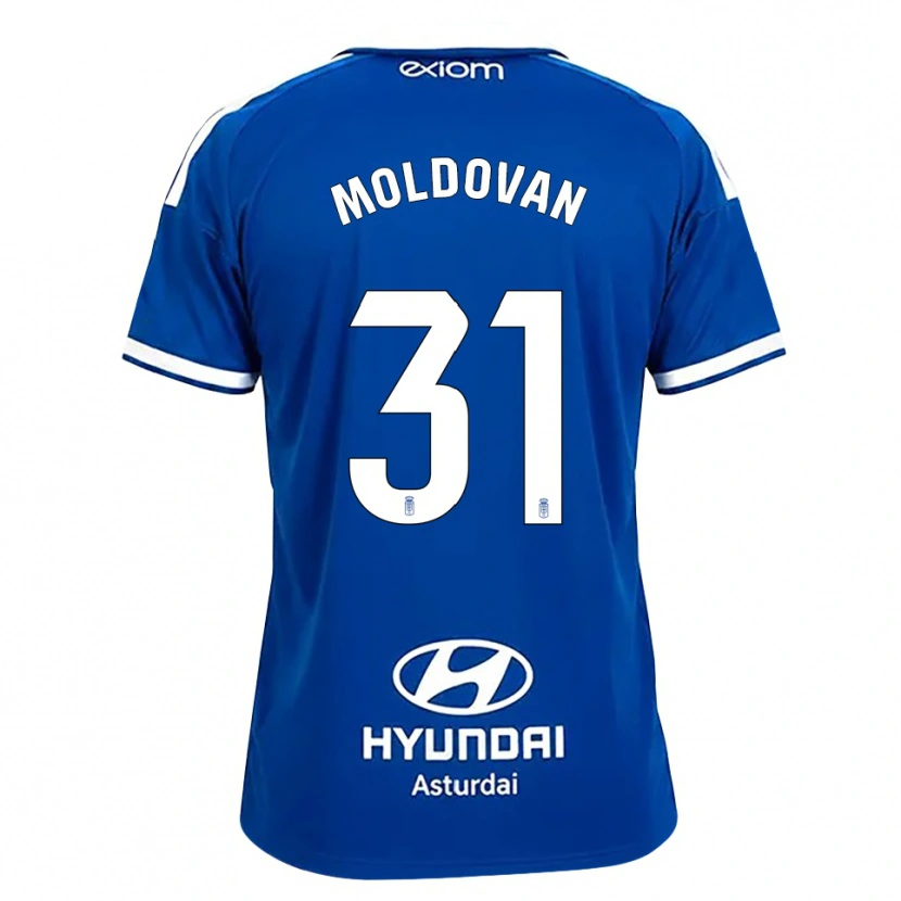 Danxen Børn Horațiu Moldovan #31 Mediumblå Hvid Hjemmebane Spillertrøjer 2026/27 Trøje T-Shirt