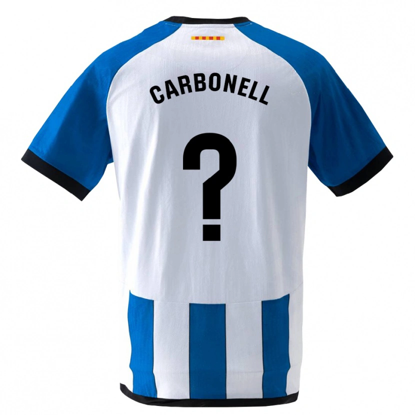 Danxen Børn Ethan Carbonell #0 Kongeblå Hvid Hjemmebane Spillertrøjer 2026/27 Trøje T-Shirt