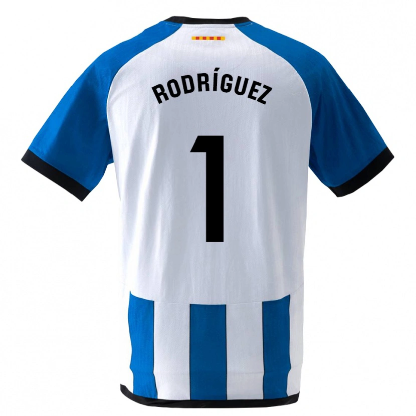 Danxen Børn Joel Rodríguez #1 Kongeblå Hvid Hjemmebane Spillertrøjer 2026/27 Trøje T-Shirt