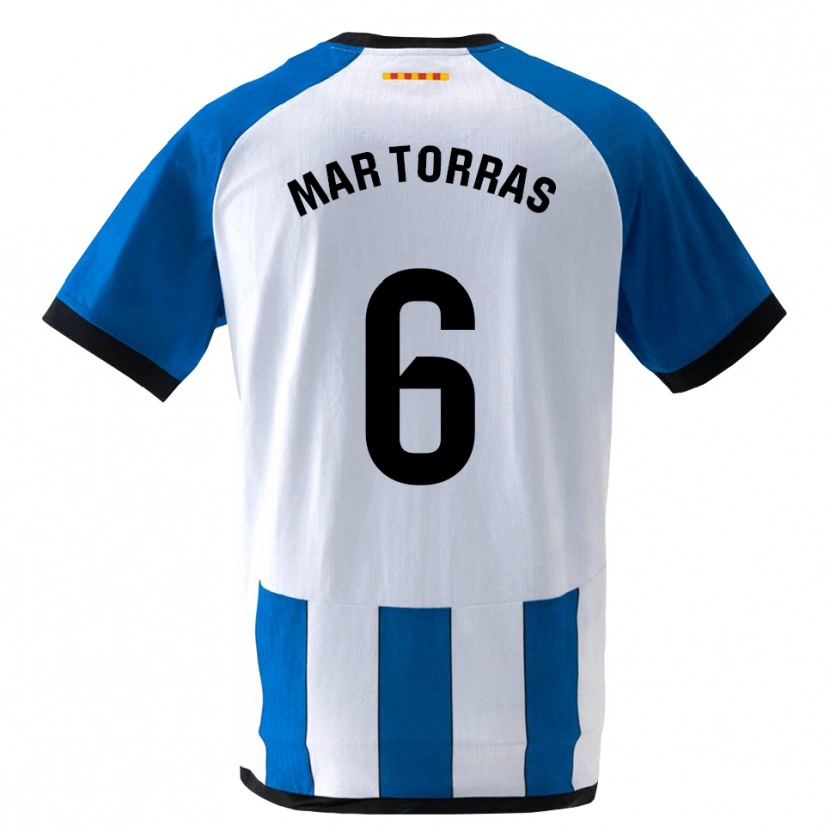 Danxen Børn Mar Torrás De Fortuny #6 Kongeblå Hvid Hjemmebane Spillertrøjer 2026/27 Trøje T-Shirt