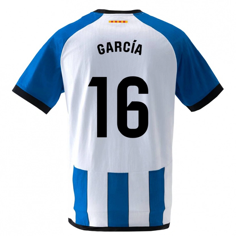 Danxen Børn Marc García #16 Kongeblå Hvid Hjemmebane Spillertrøjer 2026/27 Trøje T-Shirt