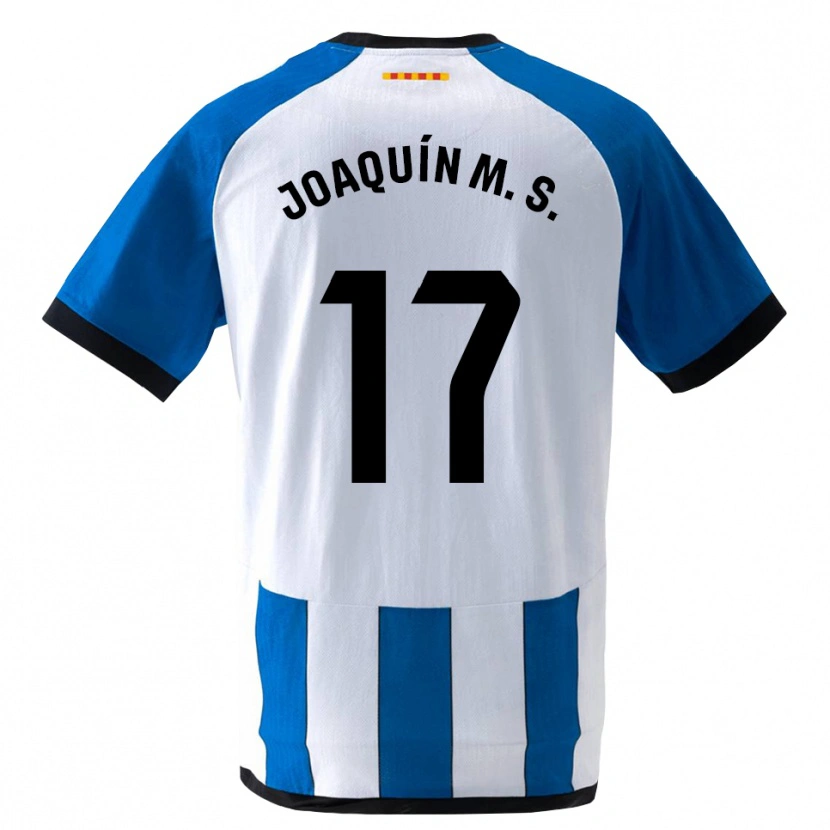 Danxen Børn Joaquín Sánchez #17 Kongeblå Hvid Hjemmebane Spillertrøjer 2026/27 Trøje T-Shirt