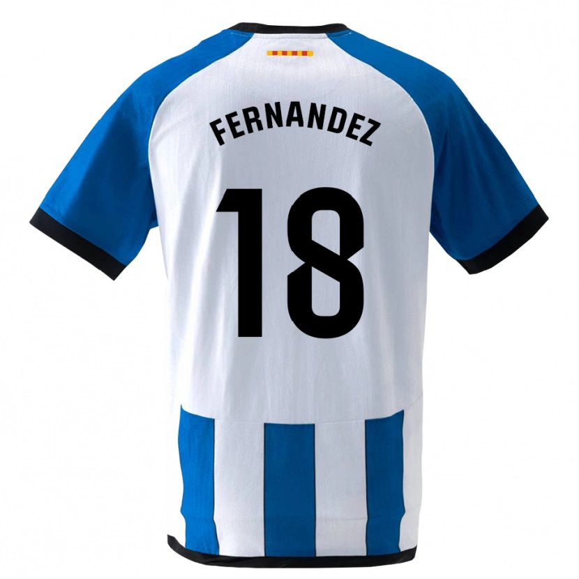 Danxen Børn Marcos Fernández #18 Kongeblå Hvid Hjemmebane Spillertrøjer 2026/27 Trøje T-Shirt