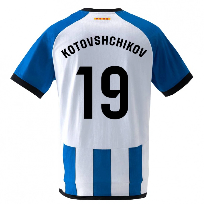 Danxen Børn Makar Kotovshchikov #19 Kongeblå Hvid Hjemmebane Spillertrøjer 2026/27 Trøje T-Shirt