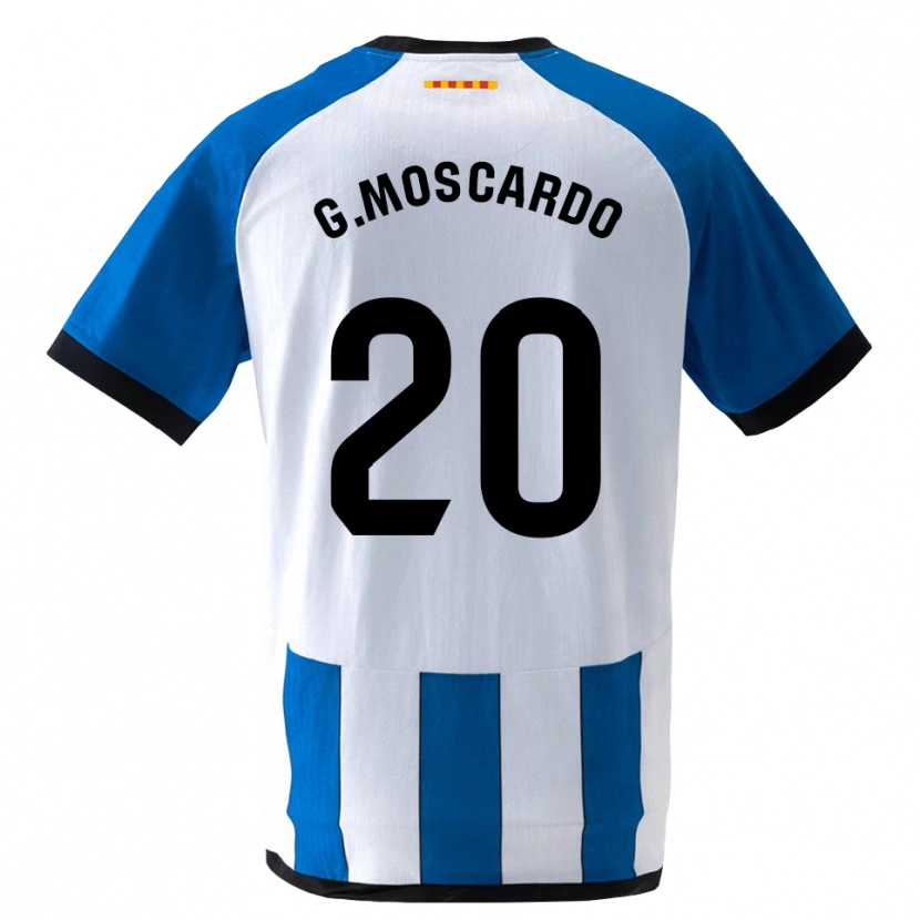 Danxen Børn Gabriel Moscardo #20 Kongeblå Hvid Hjemmebane Spillertrøjer 2026/27 Trøje T-Shirt