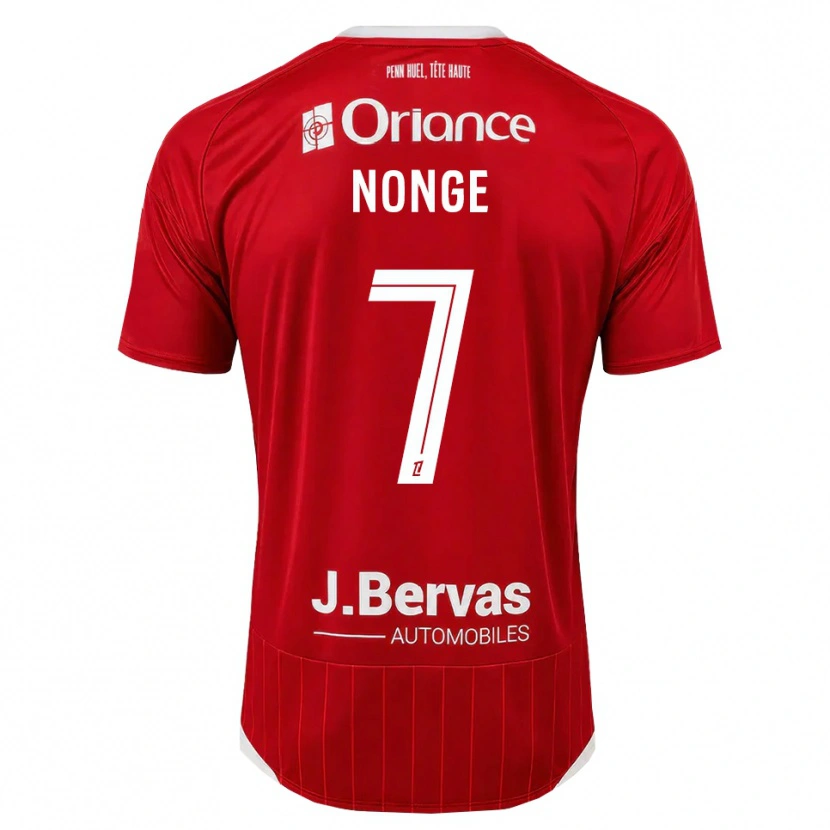 Danxen Børn Joseph Nonge #7 Hvid Rød Hjemmebane Spillertrøjer 2026/27 Trøje T-Shirt