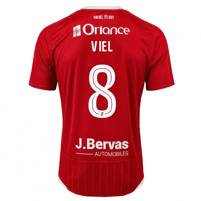 Danxen Børn Sacha Viel #8 Hvid Rød Hjemmebane Spillertrøjer 2026/27 Trøje T-Shirt