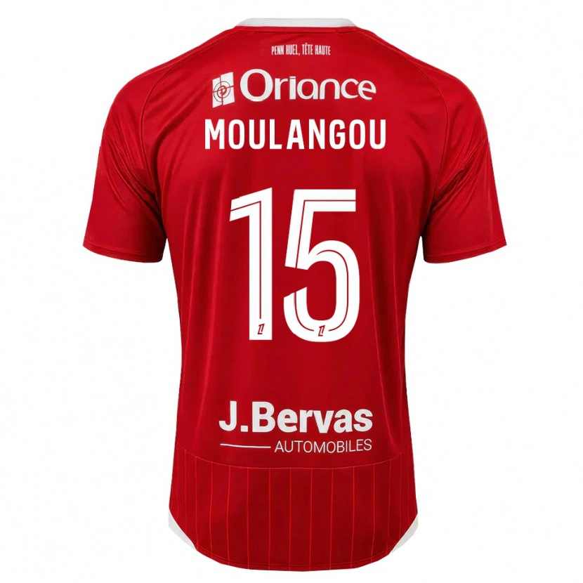 Danxen Børn Kenan Moulangou #15 Hvid Rød Hjemmebane Spillertrøjer 2026/27 Trøje T-Shirt