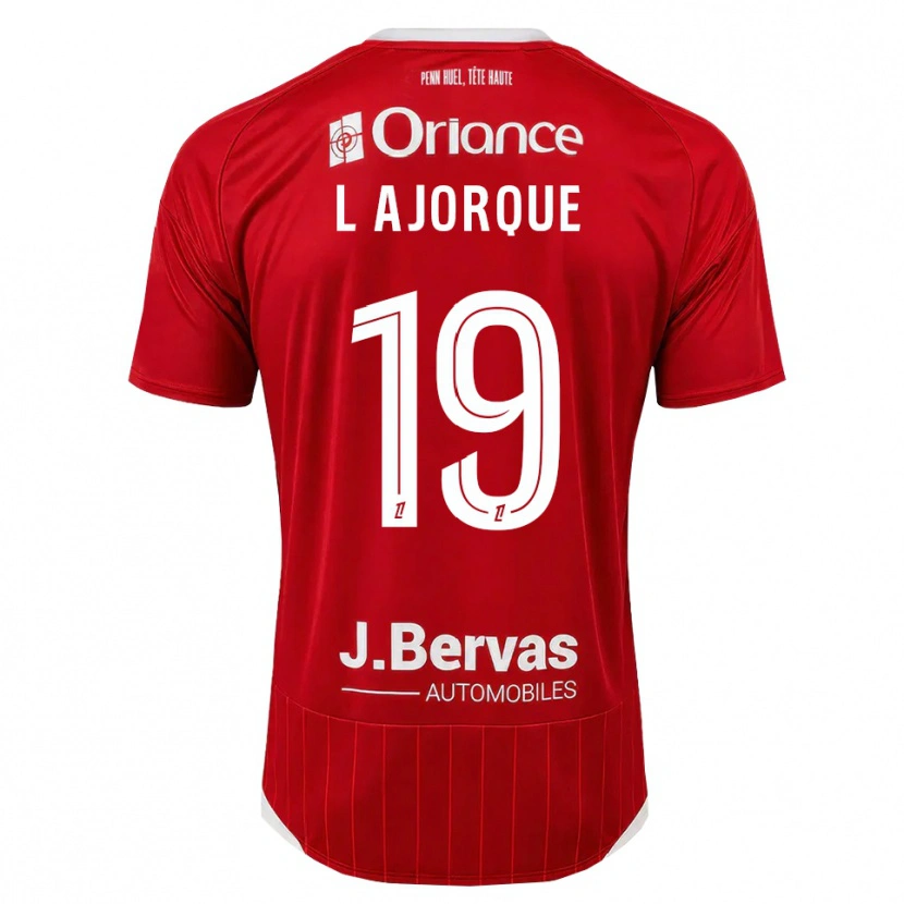 Danxen Børn Ludovic Ajorque #19 Hvid Rød Hjemmebane Spillertrøjer 2026/27 Trøje T-Shirt