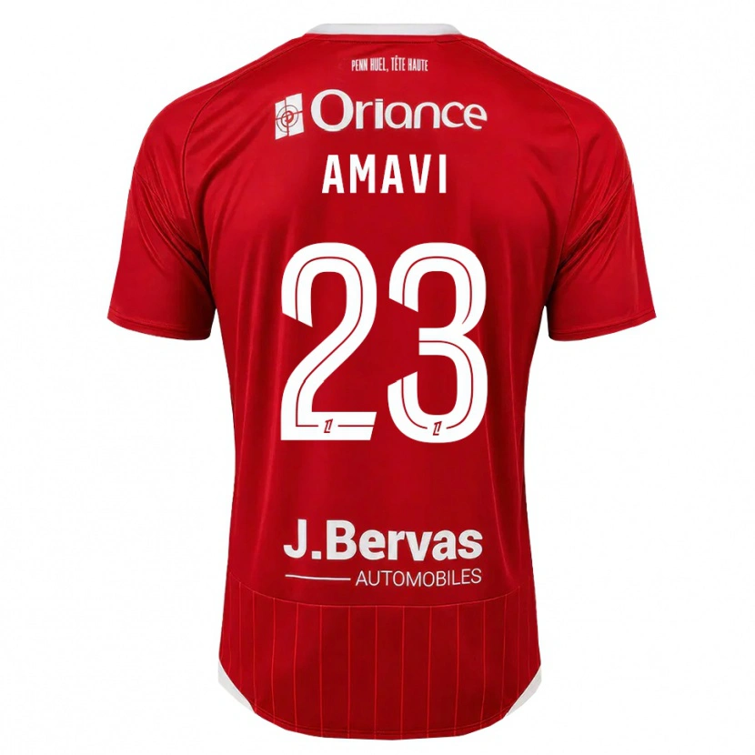Danxen Børn Jordan Amavi #23 Hvid Rød Hjemmebane Spillertrøjer 2026/27 Trøje T-Shirt