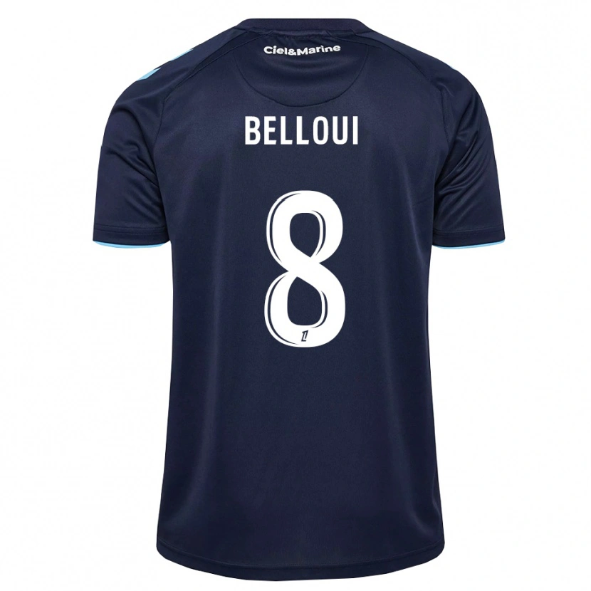 Danxen Børn Ilyan Belloui #8 Kornblomstblå Midnatsblå Hjemmebane Spillertrøjer 2026/27 Trøje T-Shirt