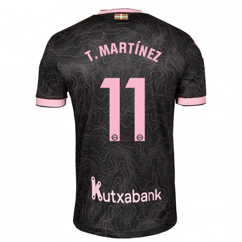 Danxen Børn Toni Martínez #11 Sort Pink Udebane Spillertrøjer 2026/27 Trøje T-Shirt