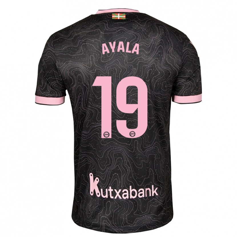 Danxen Børn Axel Ayala #19 Sort Pink Udebane Spillertrøjer 2026/27 Trøje T-Shirt