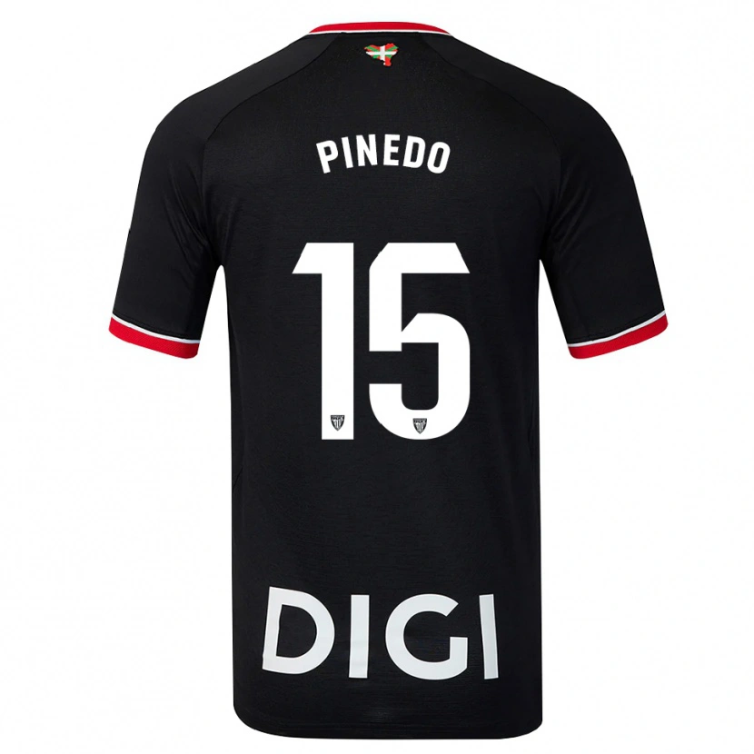 Danxen Børn Clara Pinedo Castresana #15 Sort Hvid Rød Udebane Spillertrøjer 2026/27 Trøje T-Shirt