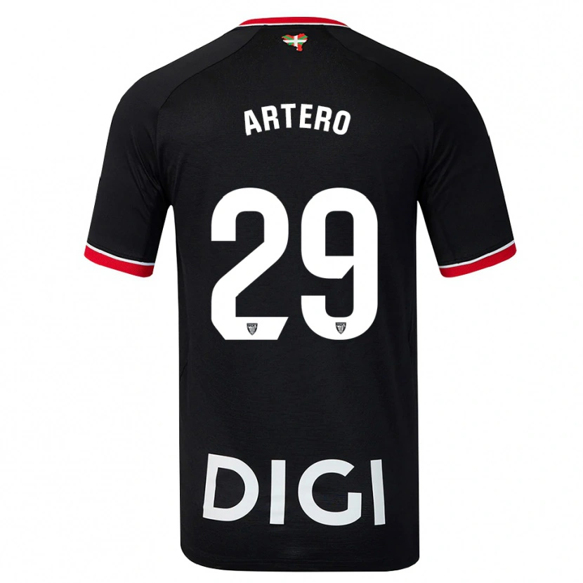Danxen Børn Marina Artero Moreno #29 Sort Hvid Rød Udebane Spillertrøjer 2026/27 Trøje T-Shirt