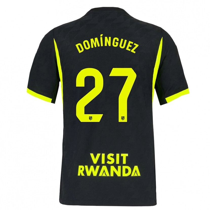 Danxen Børn Jorge Domínguez #27 Lysegrøn Sort Udebane Spillertrøjer 2026/27 Trøje T-Shirt