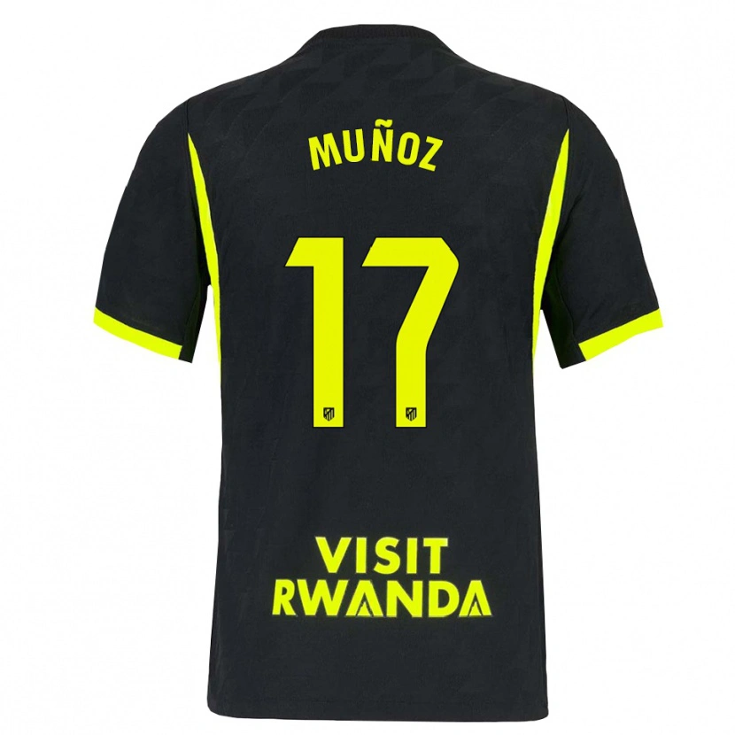 Danxen Børn David Muñoz #17 Lysegrøn Sort Udebane Spillertrøjer 2026/27 Trøje T-Shirt