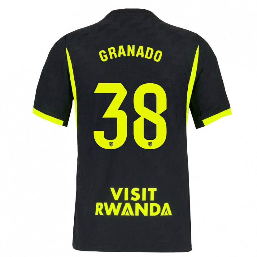Danxen Børn Adrian Granado #38 Lysegrøn Sort Udebane Spillertrøjer 2026/27 Trøje T-Shirt