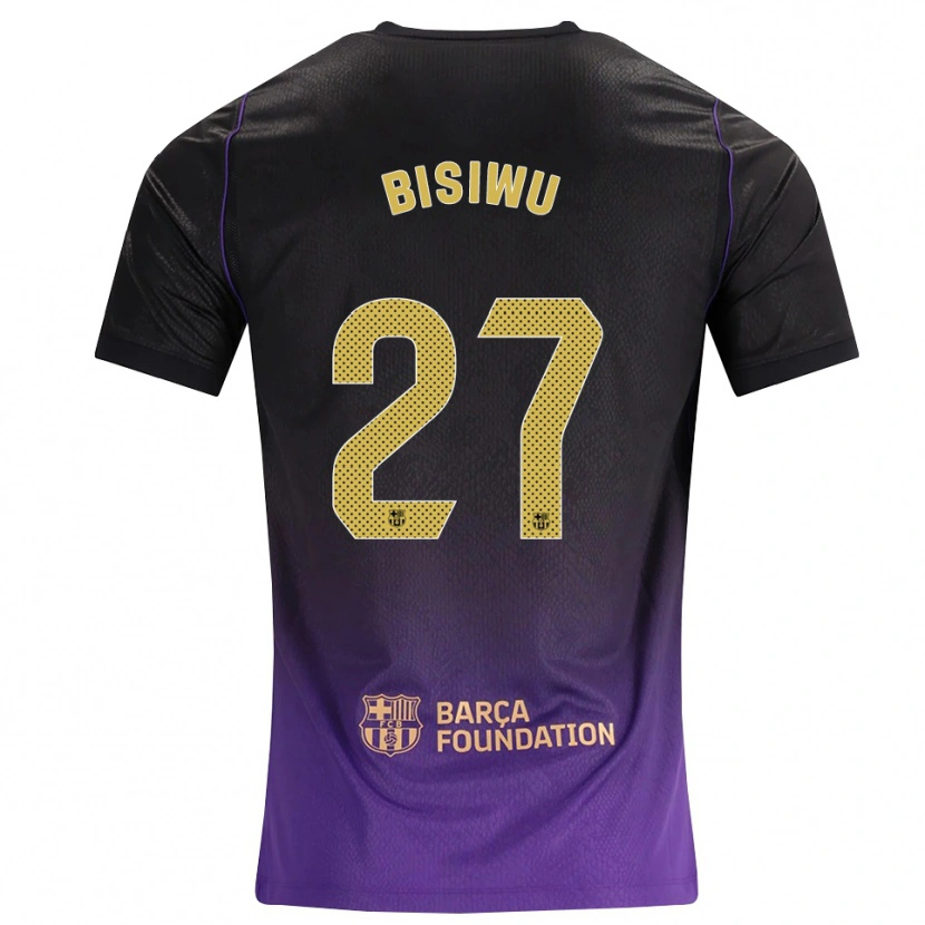 Danxen Børn Jesse Bisiwu #27 Lilla Gul Sort Udebane Spillertrøjer 2026/27 Trøje T-Shirt