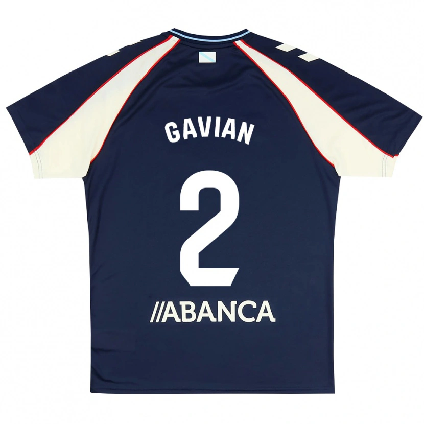 Danxen Børn Pablo Gavián #2 Kongeblå Rød Hvid Udebane Spillertrøjer 2026/27 Trøje T-Shirt
