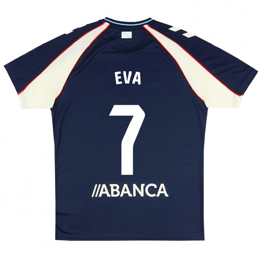 Danxen Børn Eva López #7 Kongeblå Rød Hvid Udebane Spillertrøjer 2026/27 Trøje T-Shirt