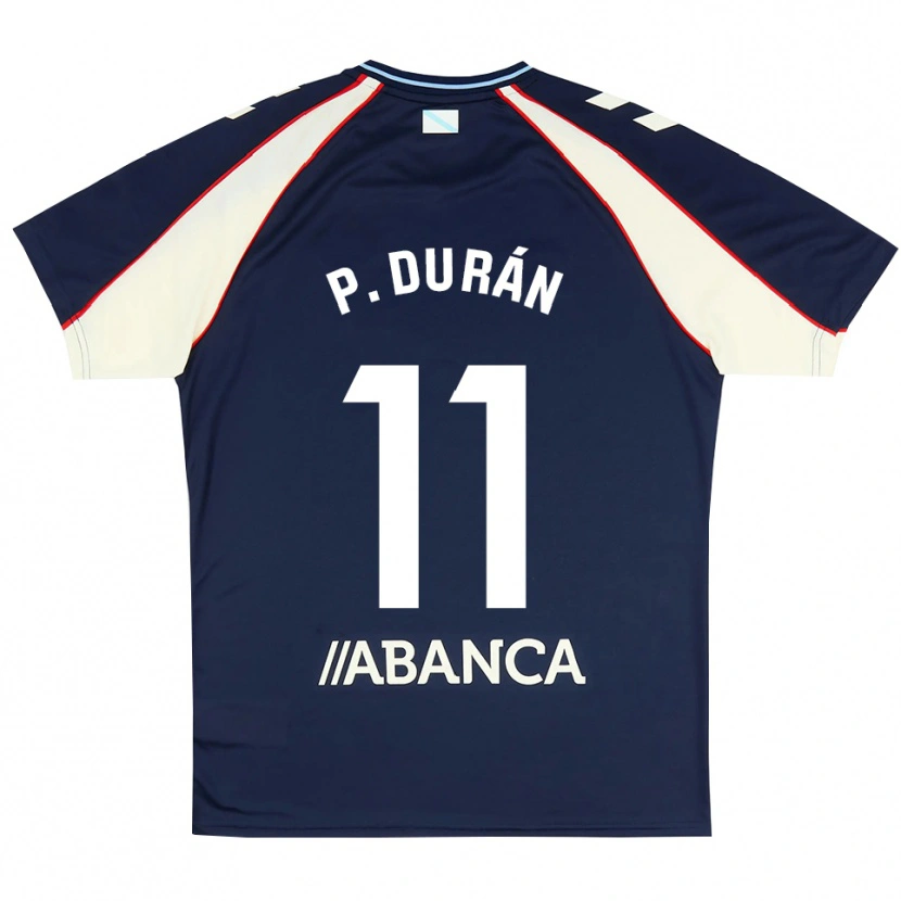 Danxen Børn Pablo Durán #11 Kongeblå Rød Hvid Udebane Spillertrøjer 2026/27 Trøje T-Shirt