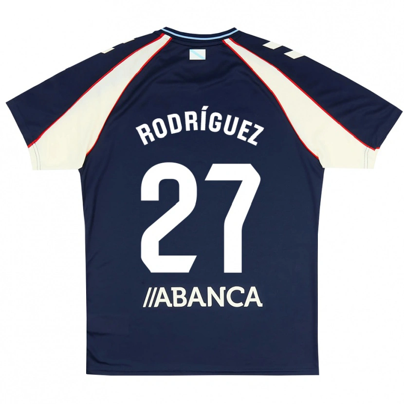Danxen Børn Noah Rodríguez #27 Kongeblå Rød Hvid Udebane Spillertrøjer 2026/27 Trøje T-Shirt
