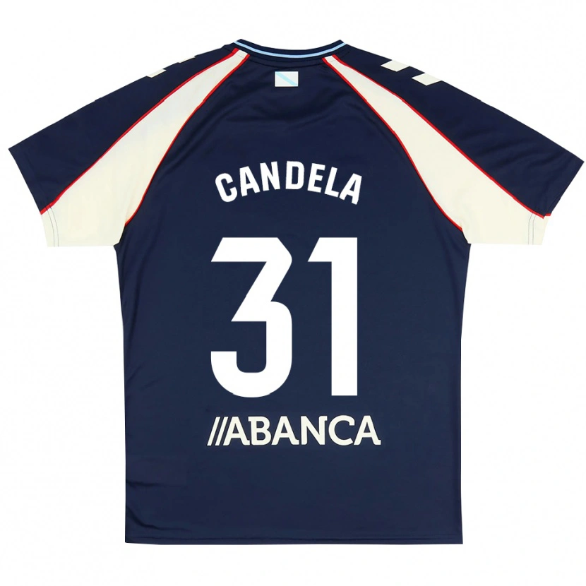 Danxen Børn Candela Rodríguez #31 Kongeblå Rød Hvid Udebane Spillertrøjer 2026/27 Trøje T-Shirt
