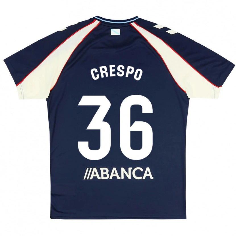 Danxen Børn Yoel Crespo #36 Kongeblå Rød Hvid Udebane Spillertrøjer 2026/27 Trøje T-Shirt