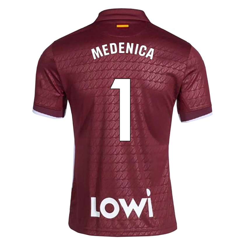 Danxen Børn Djordjije Medenica #1 Mørkerød Hvid Udebane Spillertrøjer 2026/27 Trøje T-Shirt