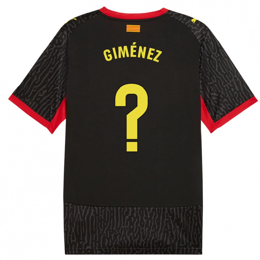 Danxen Børn Félix Giménez #0 Sort Gul Rød Udebane Spillertrøjer 2026/27 Trøje T-Shirt