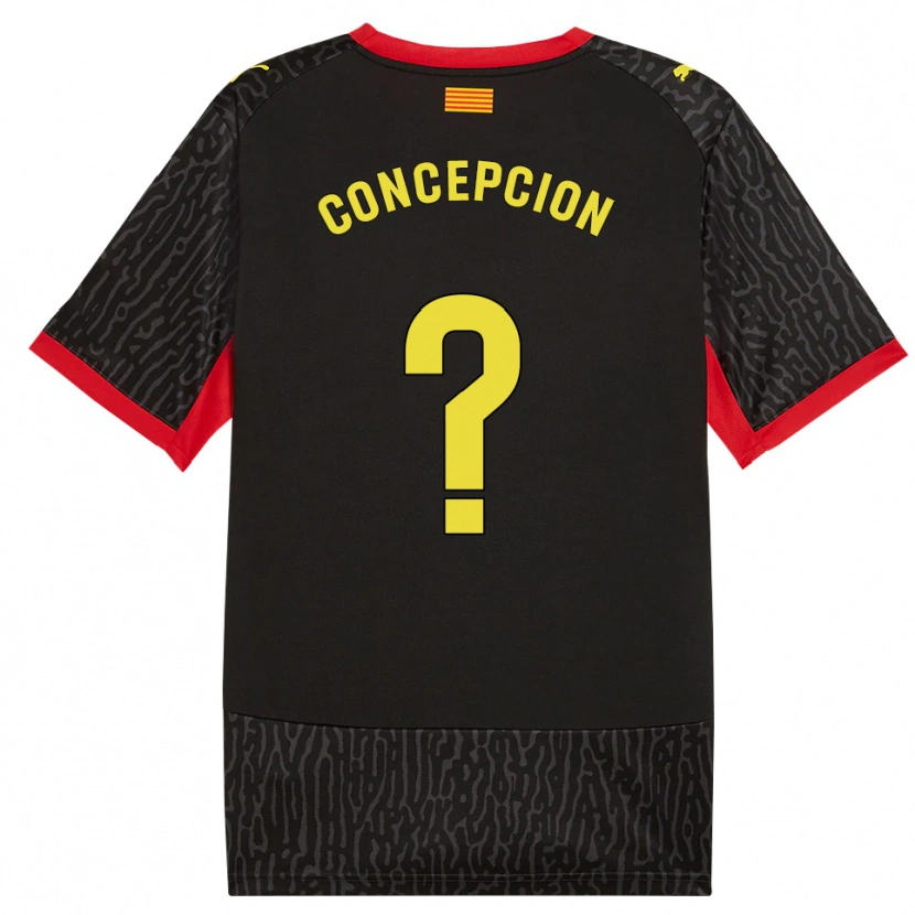 Danxen Børn Elian Concepción #0 Sort Gul Rød Udebane Spillertrøjer 2026/27 Trøje T-Shirt