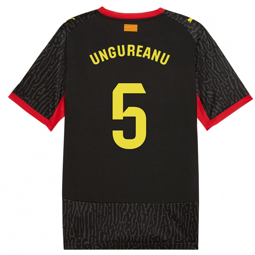 Danxen Børn Bogdan Ungureanu #5 Sort Gul Rød Udebane Spillertrøjer 2026/27 Trøje T-Shirt