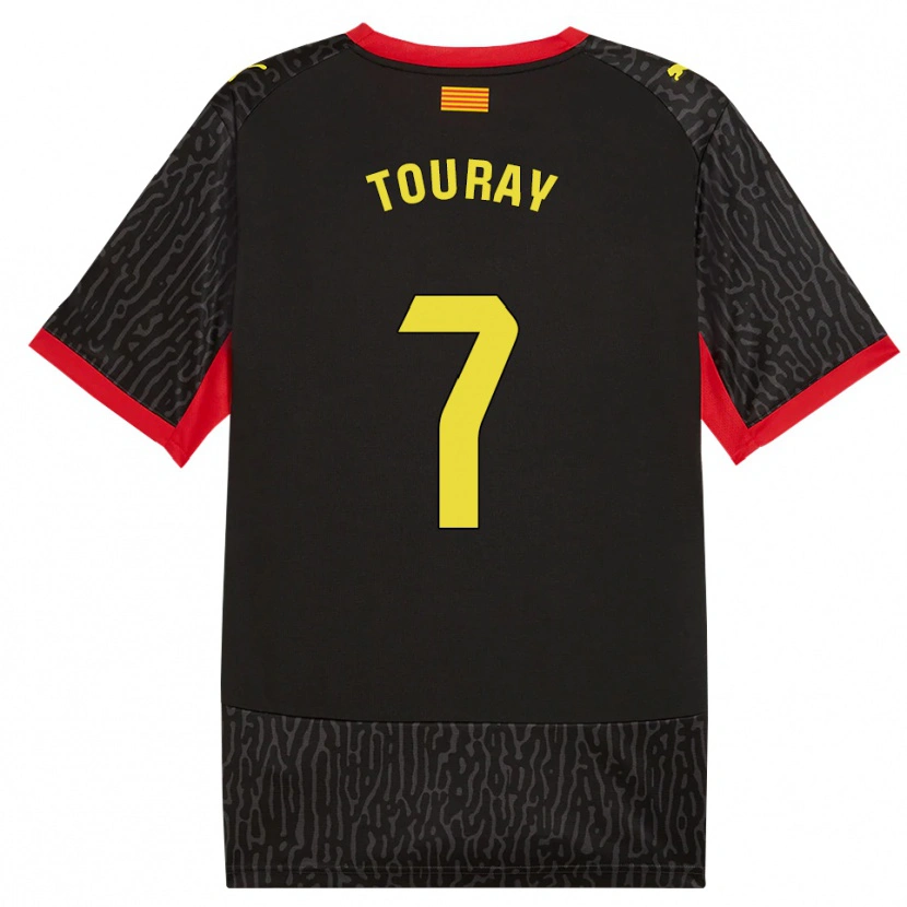 Danxen Børn Muhammed Touray #7 Sort Gul Rød Udebane Spillertrøjer 2026/27 Trøje T-Shirt