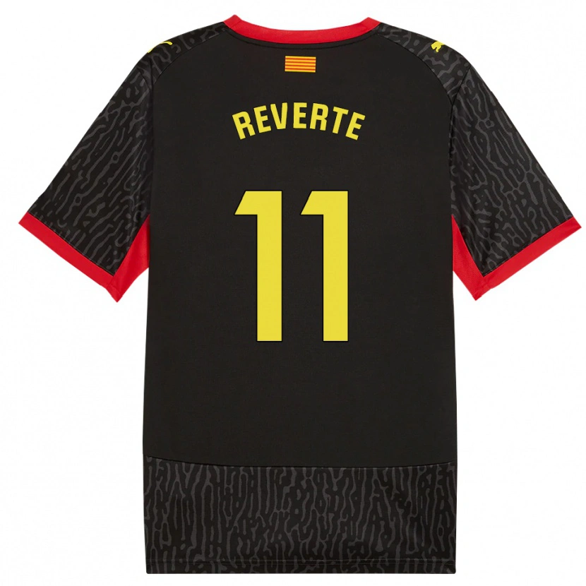 Danxen Børn Unai Reverte #11 Sort Gul Rød Udebane Spillertrøjer 2026/27 Trøje T-Shirt
