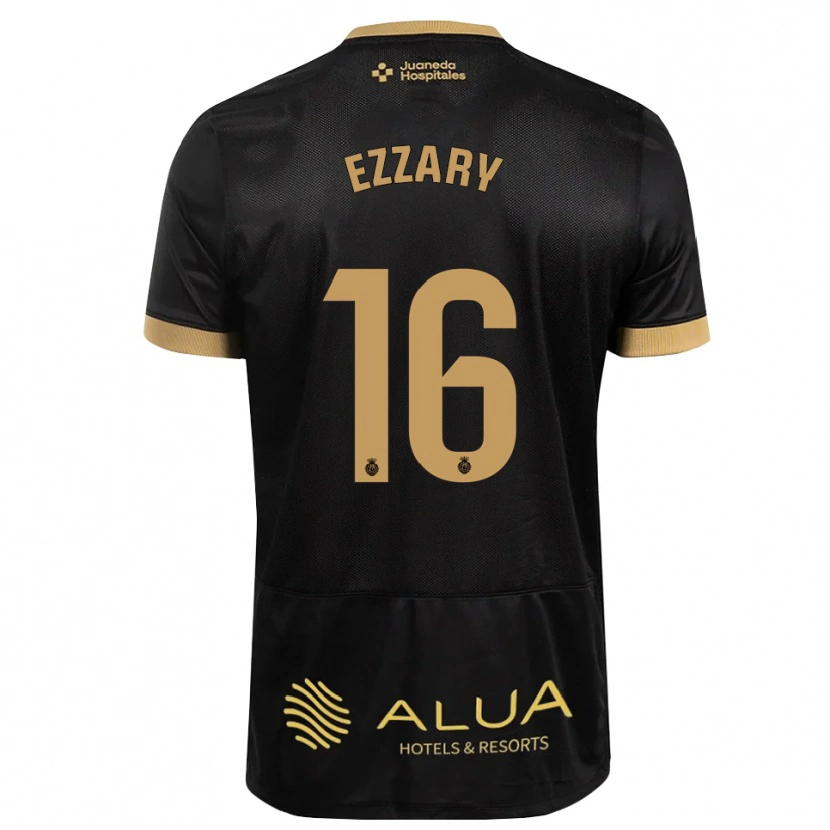Danxen Børn Ismael Ezzary #16 Sort Sandfarvet Burlywood Udebane Spillertrøjer 2026/27 Trøje T-Shirt