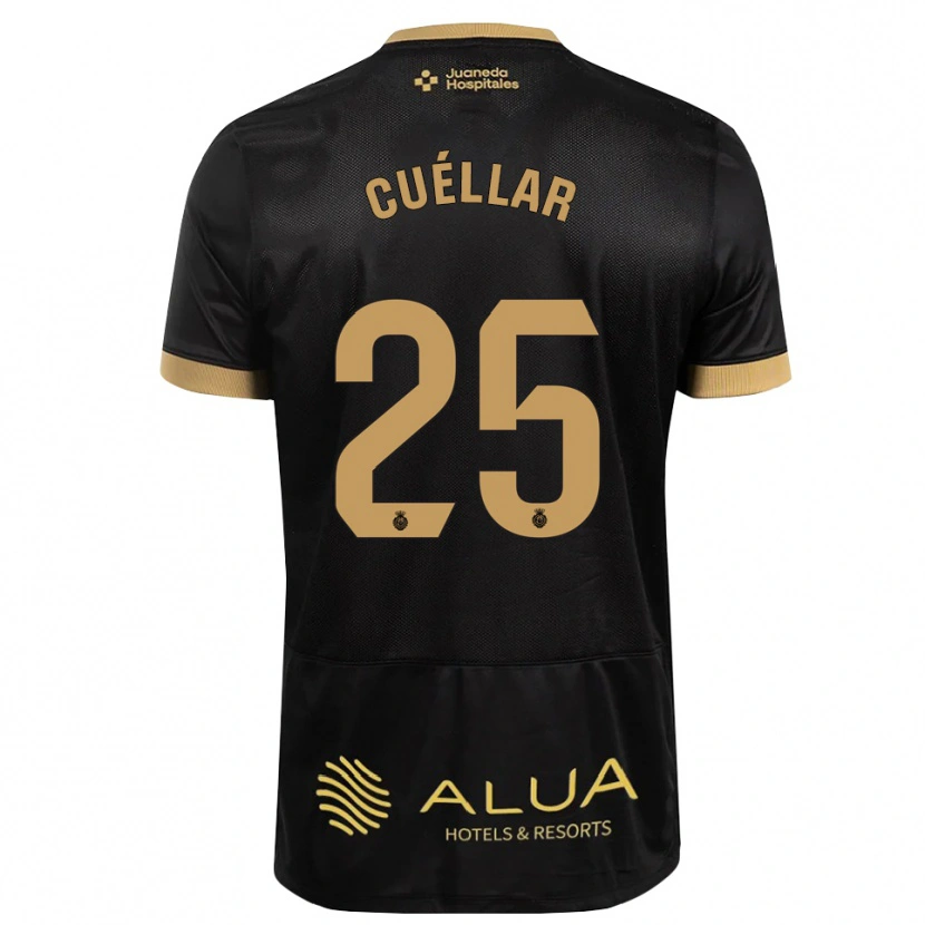 Danxen Børn Iván Cuéllar #25 Sort Sandfarvet Burlywood Udebane Spillertrøjer 2026/27 Trøje T-Shirt