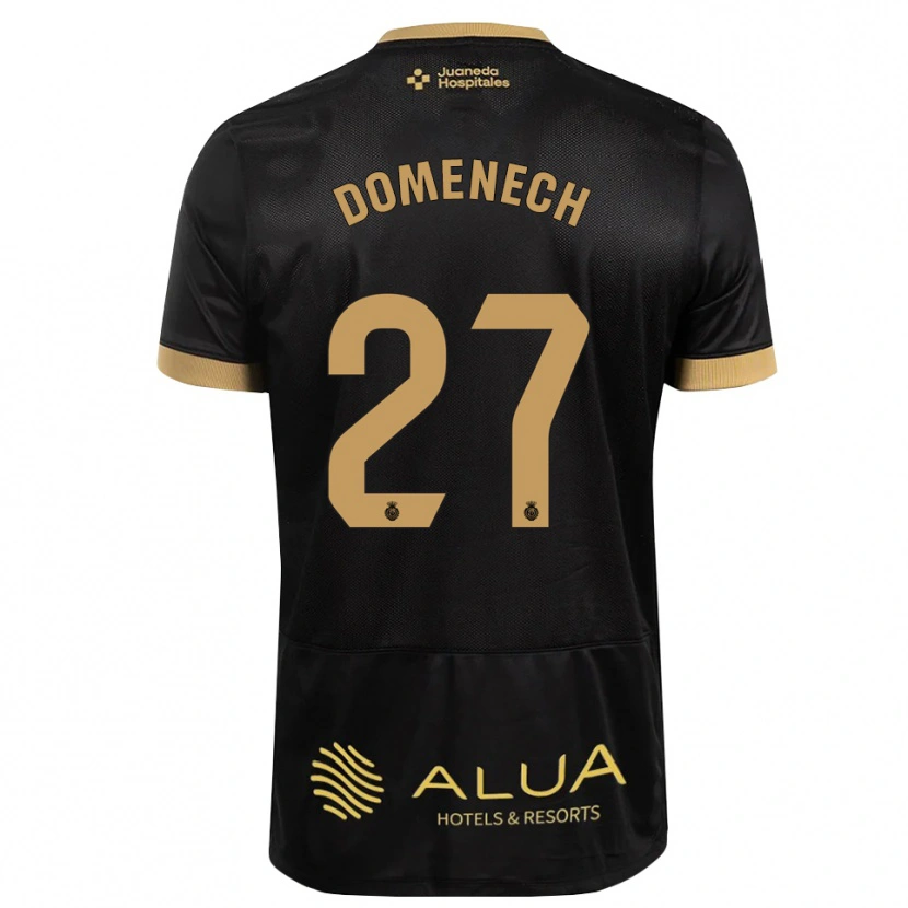 Danxen Børn Marc Domènech #27 Sort Sandfarvet Burlywood Udebane Spillertrøjer 2026/27 Trøje T-Shirt